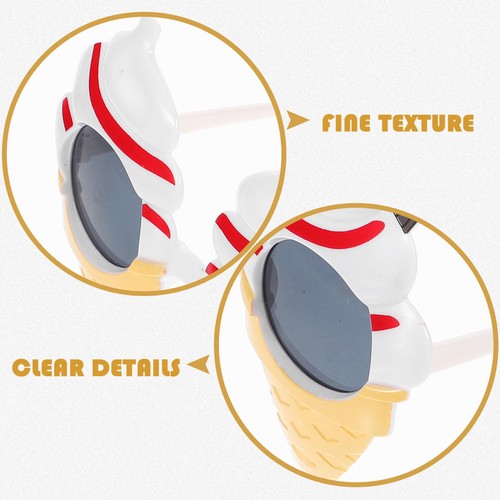 4Pcs Ice Cream Cone Eyeglasses Plastic Party Glasses Summer Party Glasses - Picture 2 of 12