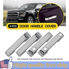 For 2004-2014 Ford F150 Chrome 4 Door+Tailgate Handle levers Covers Trim Bezel
