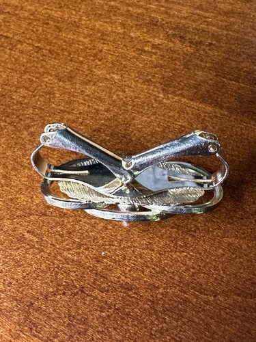 Vintage Scarf Clip 3 Rings Gold Tone #3D - Picture 4 of 6
