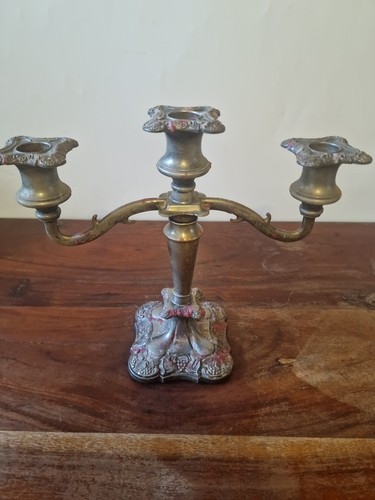 QUALITÄT ENGLISCH VERSILBERT BLATT UND BEERE 3 ZWEIGE KERZENSTÄNDER KERZENLEUCHTER - Bild 6 von 11