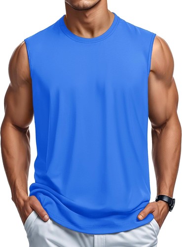 Herren Tank Top Baumwolle Muskel Training Gym Shirts Freizeit Ärmellos Shirts - Bild 4 von 197