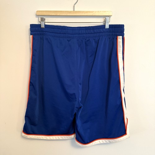 Vintage 90er Y2K Abercrombie & Fitch blau orange Loopstitch Basketball Shorts – Large - Bild 3 von 4
