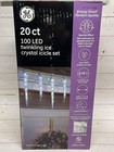 GE 20ct 100 LED Twinkling Ice Crystal Icicle Light Set
