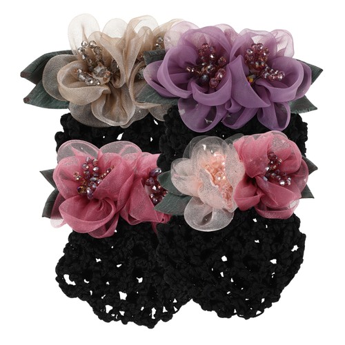 4 Pcs Hair Bun Cover Snoods for Women Doctor and Nurse Accessories