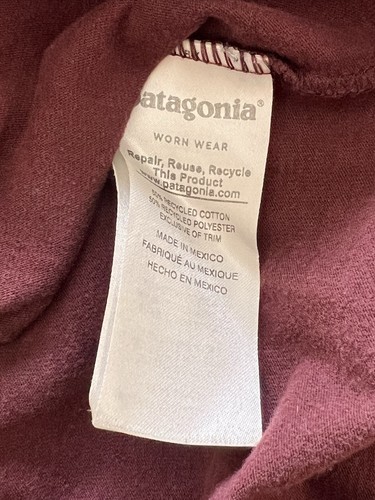 T-shirt uomo Patagonia Worn Wear manica lunga grande 1973 California USA grafica - Foto 8 di 8