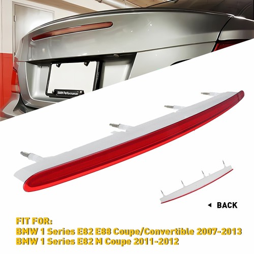 Lente roja LED maletero tapa tercera luz de freno barra lámpara para 08-13 BMW E82 E88 serie 1 - Imagen 10 de 17