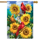 Briarwood Lane Cardinals And Sunflowers Summer House Flag