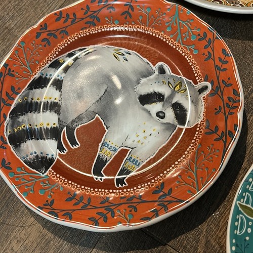 Pier 1 Autumn Splendor Critters Steinzeug Salatteller 4er Set Woodland Fall - Bild 5 von 8