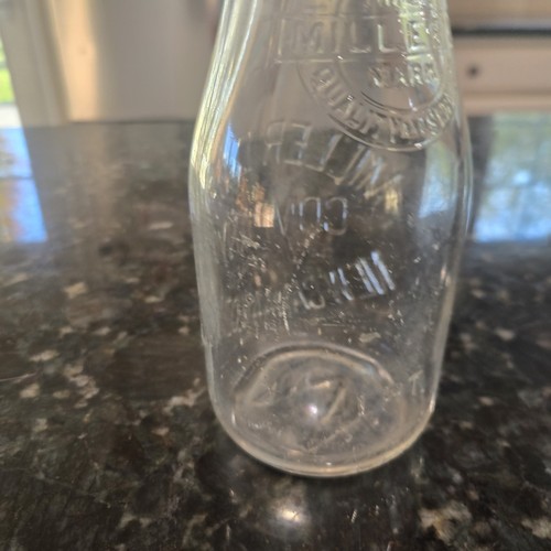 The Miller Dairy Pint Glas Milch Milchflasche Neu Canaan Conn Ct - Bild 8 von 14