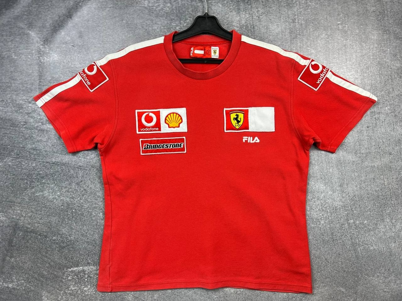 t shirt vintage fila ferrari grande