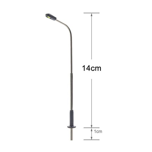 LEDs Laternenpfähle Metall Modellbahnanlage Straßenlaterne Warmweiß 14cm - Picture 9 of 12