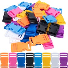 1 Inch Plastic Buckles for Straps 40pcs Colorful Quick Release Buckles for DI...
