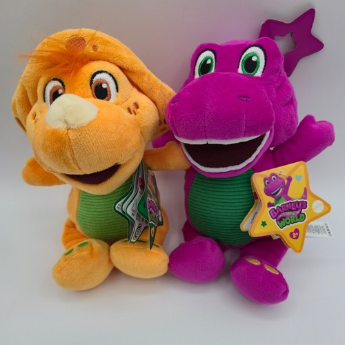Juego de Peluche BARNEY’S WORLD 2024 BARNEY & DINO 8,5 pulgadas NUEVO Lyons Partnership Juguete Suave - Imagen 1 de 9