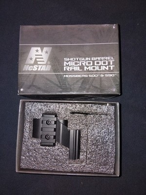 NcStar Shotgun Barrel Micro Dot Rail Mount Mossberg 500/590 Picatinny Adapter