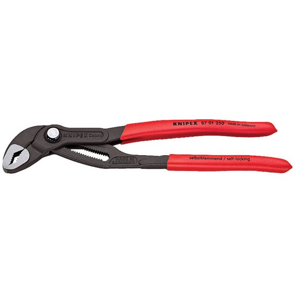 Плоскогубцы Knipex 10 Cobra с самоблокирующимся регулируемым зажимом немецкого производства 13790₽