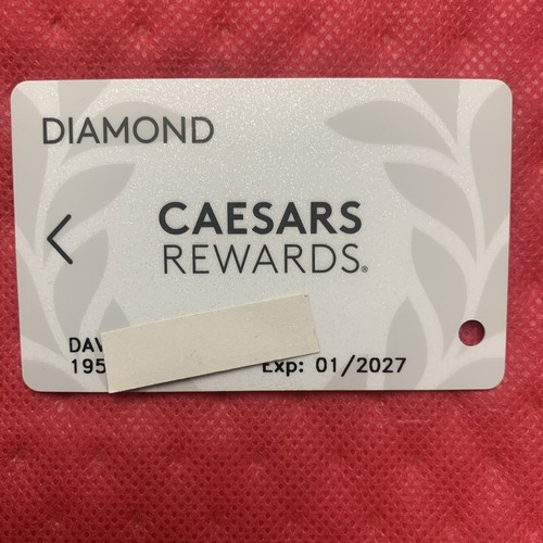 Caesars Rewards Diamond Card Prefix 195 Expires 1/27©️2023 Male Name