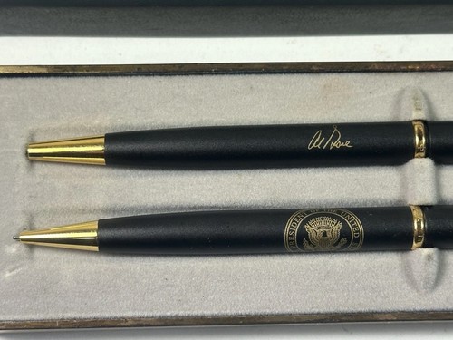 Al Gore Signature Vice President Seal Pen & Pencil Set With Original Box Refill - Picture 2 of 7