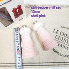 Set of 2 Shell Pink LE CREUSET Salt & Pepper Mill Grinders ceramic 5in with BOX