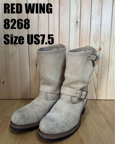 Botas de Motociclista Red Wing Para Hombre US7.5 D Engineer 8268 Beige Gamuza Desbaste Etiqueta ASTM - Imagen 11 de 24