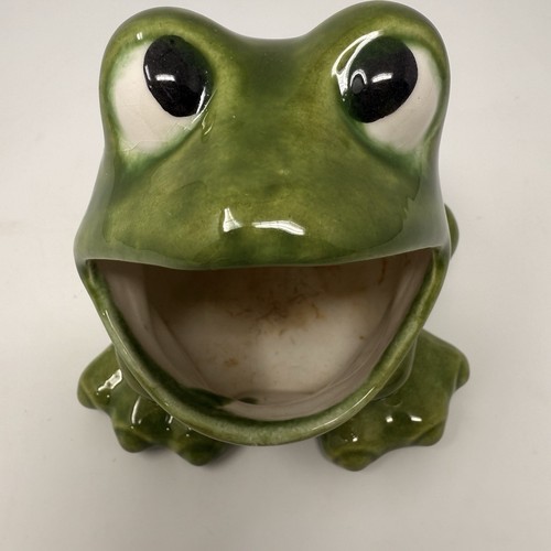 Vintage Frosch mit breiter Öffnung Neil Stil Küche Spüle Schwamm Peeling Halter handbemalt