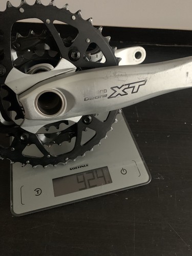 Shimano Deore XT FC-M760/761 Crankset 44/32/22T, Hollowtech II 9s Silver 175mm - Picture 2 of 11