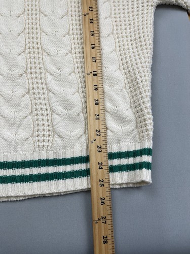 American Eagle Mens Sweater Medium Preppy Country Club Cable Knit Old Money - Picture 8 of 9