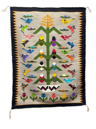 Rita Clah, Rug, Tree Of Life, Navajo, 35" x 46" - Picture 1 of 3