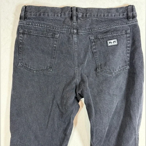 Obey Relaxed Fit 33W 29L Y2K Skater Schwarz Herren Jeans - Bild 5 von 8