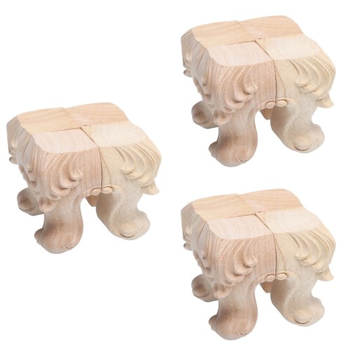  12 Stück Möbel im europäischen Stil Stützbeine Deko Holz geschnitzt Tisch - Bild 5 von 12