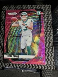 Jordan Travis 2024 Panini Prizm #359 Rookie New York Jets Pink Wave RC