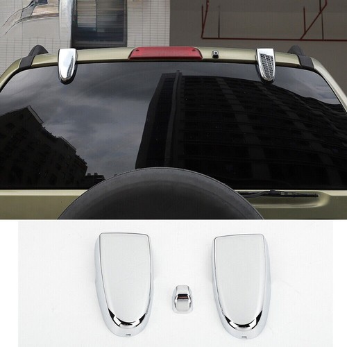 3Pcs Chrome ABS Tailgate Rear Window Glass Hinge Trim For Jeep Liberty 1999-2006 - Picture 1 of 10