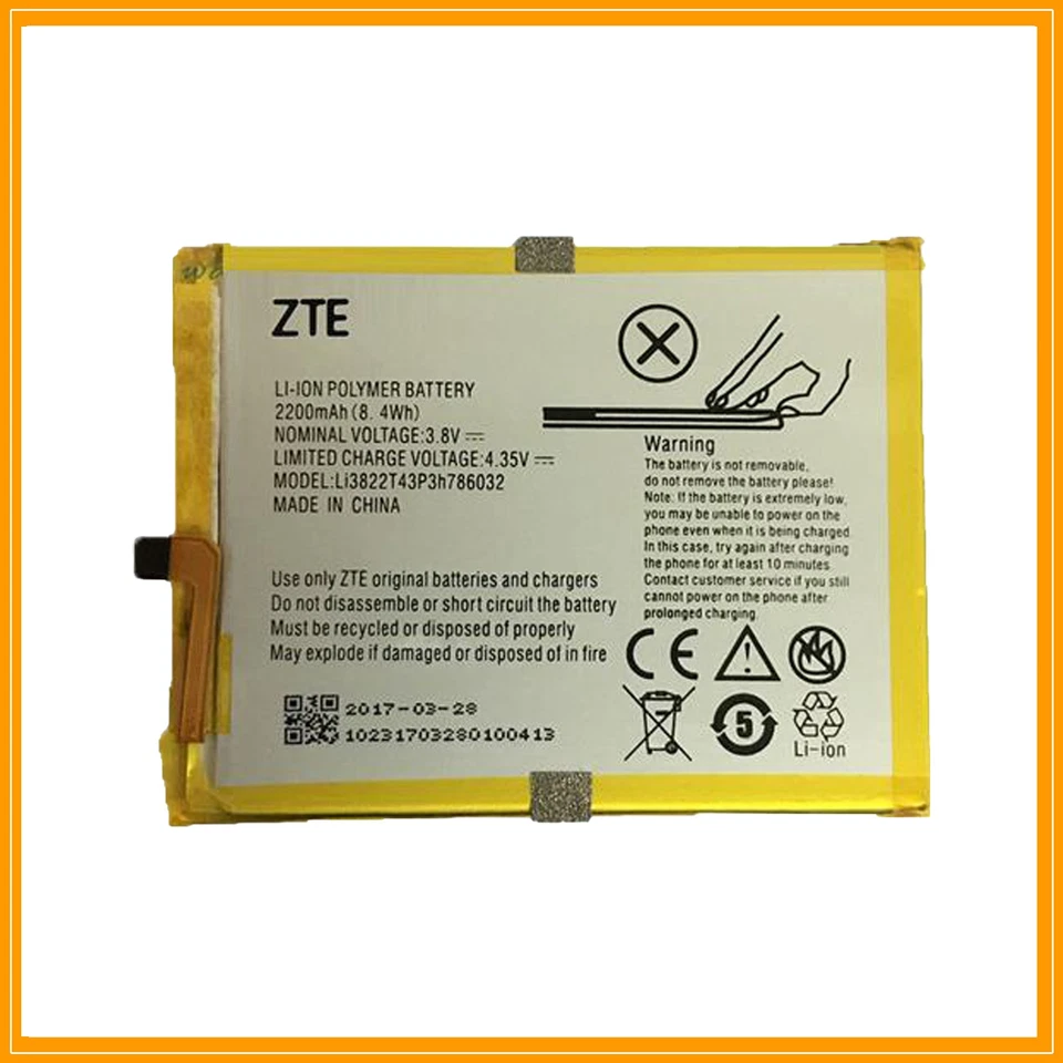 Original ZTE Batterie Li-Ion Akku Li3822T43P3h786032 für ZTE Blade X7 Aku Accu - Bild 1 von 1