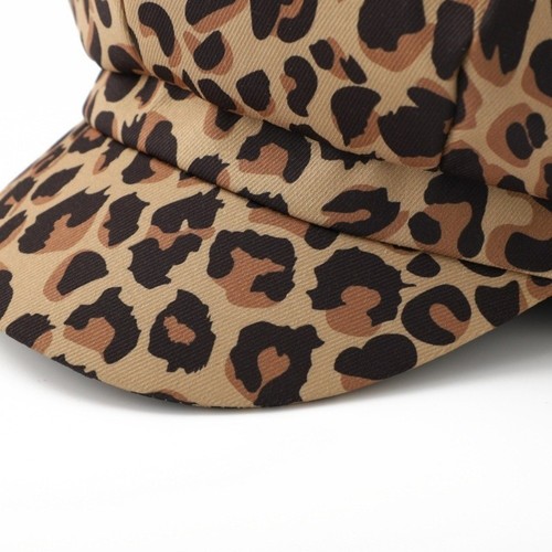 Polyester Leopard Print Octagonal Hat Spot Painter Hat Cute Women Beret Travel - Picture 10 of 17