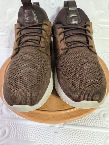 Scarpe da ginnastica Skechers Delson 3.0 Cicada da uomo taglia 11 marroni streetwear 210238 - Foto 11 di 12