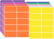 300 Pcs Colored Labels Stickers 2 X 4 In,10 Colors Moving Labels