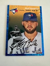 2023 Topps Chrome Platinum Anniversary #326 Alek Manoah /199 BLUE MINI DIAMOND