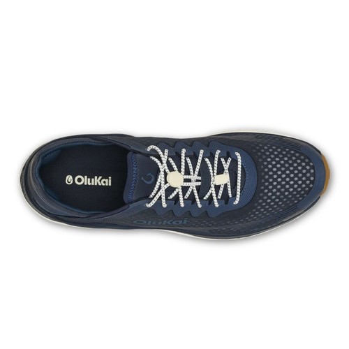 Olukai 'Ahi Men's Casual Shoes, Mood Indigo/Coastal Blue, M9 - Picture 4 of 5