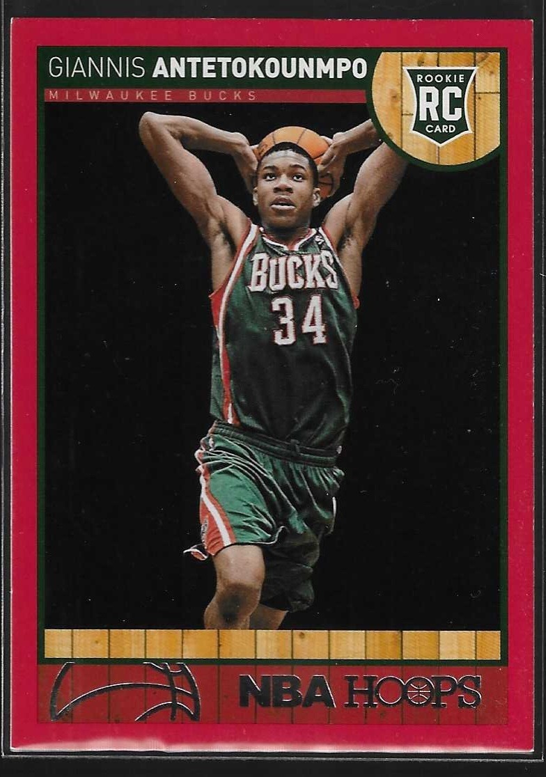 2013 NBA Hoops Giannis Antetokounmpo Rookie Red SSP