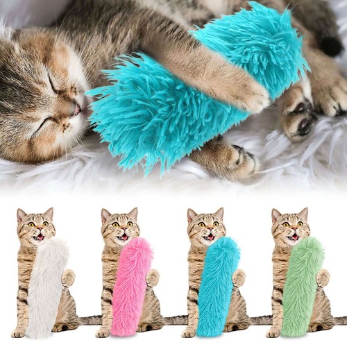 4x Cat Catnip Toy Cat Pillows Crinkle Sound Durable Soft Plush Interactive Cat - Picture 2 of 16