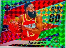 2019-20 Panini Mosaic - Give and Go James Harden #6 Green Mosaic Prizm Refractor
