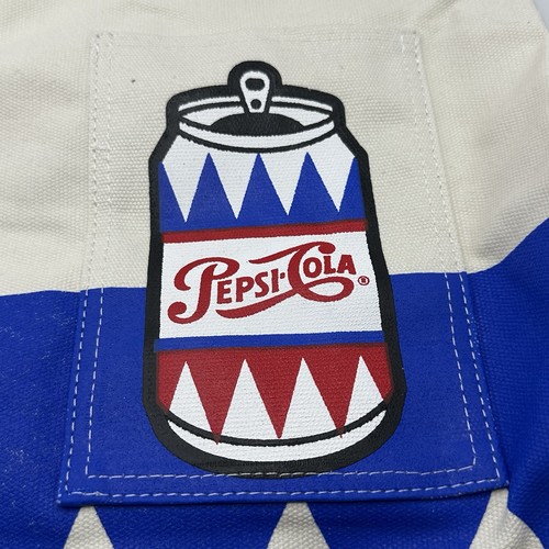 Pepsi Cola Tote Bag White Bolsa Blanca STAINED! Joy Store Soda Can 15”x17”x5” - Picture 5 of 5