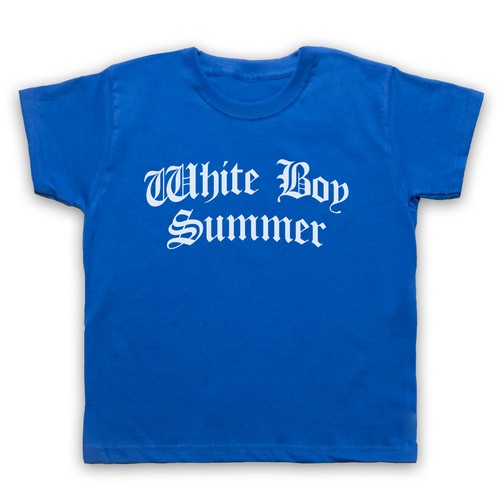 White Boy Summer Hip Hop Rap Funny Slogan Childrens Kids T-Shirt All Cols - Picture 9 of 20