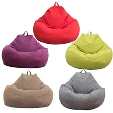 Ultra-Soft Large Bean Bag Chair Cover Indoor Lounger For Adults And Kids