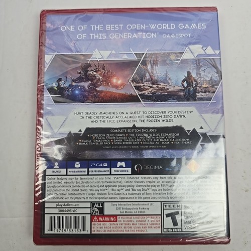Horizon Zero Dawn (Sony PlayStation 4, 2020) Nuevo Precintado De Fábrica  - Imagen 2 de 5