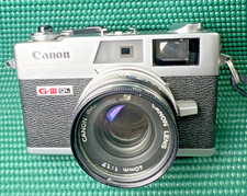 Vintage Canon G-III QL Canonet QL17 Film Camera Silver Black- Untested