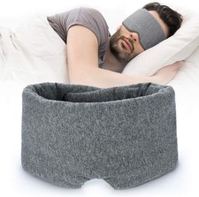 FRESHME Cotton Sleep Eye Mask for Women Men - 100 Blocking Light Travel Blindfo