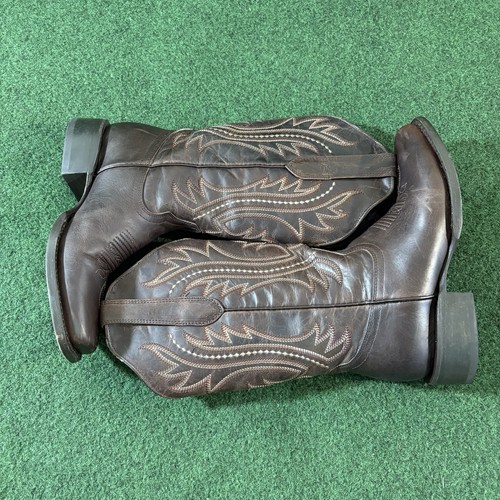 JB Dillion Reserve Womens Dark Brown Squared Toe Cowboy Boots JBR3406 B Size 6.5 - Picture 5 of 10