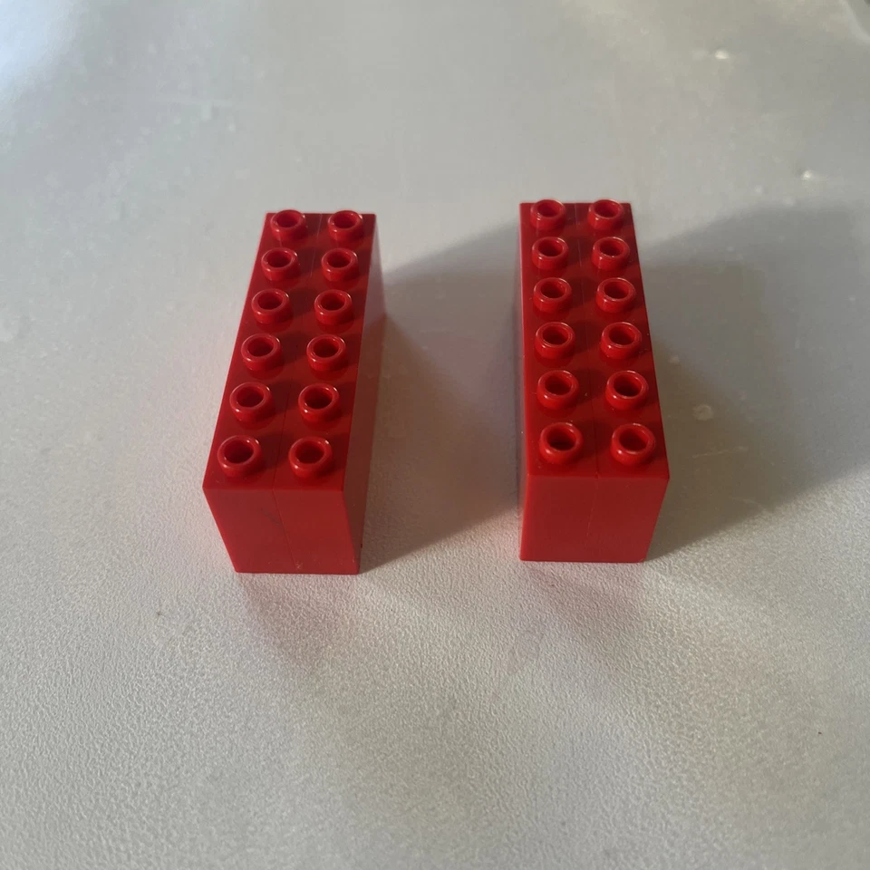 LEGO Piece #73090a RED 2 x 6 x 2 Weighted Brick | Lot Of 2 | Free Shipping!!! - Image 2 of 4