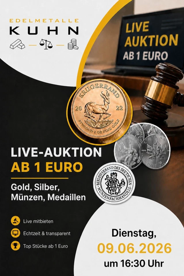 Münzen, Medaillen, Gold & Silber