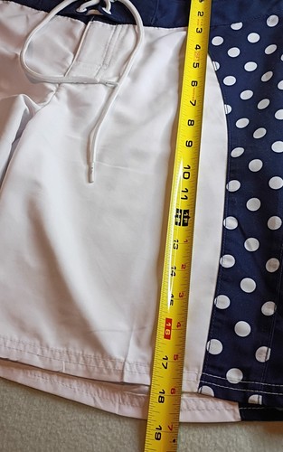 Pantalones cortos de tabla vintage Y2K 00s 90s LILU para mujer talla 7 surf natación olas blanco azul marino - Imagen 14 de 15